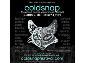 The poster for the 2023 Coldsnap festival.