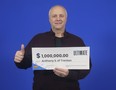 Anthony Staden of Trenton with his cheque for $1 million after winning with OLG's Instant Ultimate lottery ticket. Submitted
