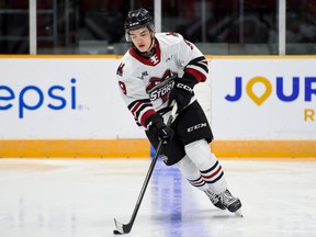 Chase Coughlan in action with the Guelph Storm.
