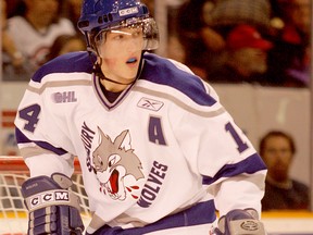 Marc Staal in action with the Sudbury Wolves.