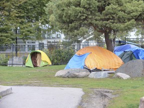 encampment at civic centre