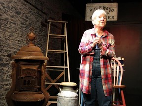 Judy Preece is seen by the ghost-ridden wood stove in Dear Ray
play currently running at Theatre in the Wings. JACK EVANS PHOTO