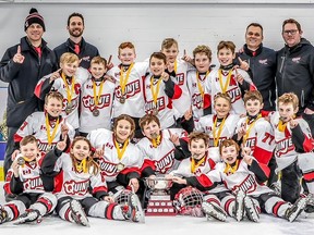 The Foley Bus Lines Quinte U10 Red Devils captured the Taylor Hall Invitational Classic championship Sunday in Kingston with a 6-1 win over the host Jr. Gaels in the final. SUBMITTED PHOTO