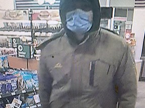 Brantford police released an image of a suspect in Shellard Lane store robbery on Jan. 5.