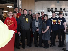 Staff at the new McDonald’s in Tilbury gather for a photo on Monday. The restaurant opened at the end of December. (Tom Morrison/Postmedia Network)