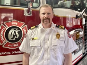 Cornwall's second Deputy Fire Chief Addison Pelkey started in his new role this week. Pictured on Tuesday January 3, 2023 in Cornwall, Ont. Shawna O'Neill/Cornwall Standard-Freeholder/Postmedia Network