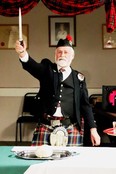 Stewart Nimmo addressed the haggis at the Royal Canadian Legion Branch 92 Robert Burns Celebrations held in January 2020.  Lorraine Payette/For Postmedia Network