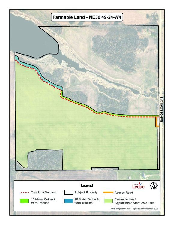 City seeking proposals for farmable land Leduc Representative