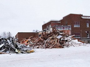 On Jan. 4, the long-awaited demolition of the former AB Ellis school building commenced. The building, almost 104 years old, was a town landmark. (Photo supplied)