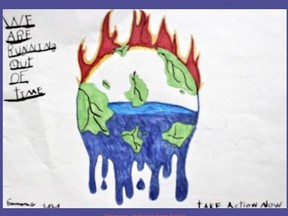 Artwork submitted by Emmara Grodet-Lyons, a resident of Killaloe who submitted it to Ottawa Valley CLIMATE MATTERS!'s  Valley Earth Day arts event in 2022, when she was nine years old.
