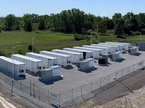 A 10MW battery installation at Shell in Corunna is shown here.