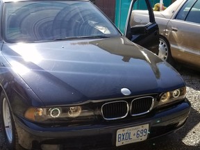This 1999 black BMW was involved in a fatal crash on Dec. 26, 2020. (Facebook)