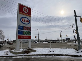 The intersection of Confederation Street and Indian Road South is seen from the Circle K gas bar and convenience store Saturday.  Terry Bridge/Sarnia Observer/Postmedia Network