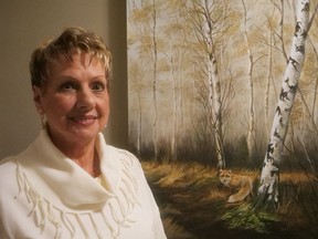 Ann Roker's painting of The Red Fox, The Woodland Visitor was exhibited at the Woodstock Art Gallery's 2022 Visual Elements Jury Exhibition.Chris Abbott