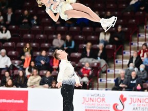 First-year senior pair Summer Homick and Marty Haubrich competed at the 2023 Canadian Tire National Skating Championships in Oshawa. SUBMITTED