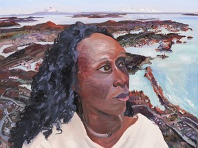 This portrait of two-time Giller Award winner Esi Edugyan by John Hartman is being featured in a Woodstock Art Gallery-curated exhibition of the artist's work at the Canada House in London, England.