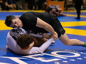 Mike McGahan passing his opponent’s guard at the 2023 Grappling Industries Toronto Tournament. Photo by Abrie Kilian.