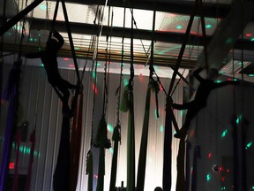 Young aerialists performed for a crowd Saturday night at Studio 83 with their Aerial Silks show.