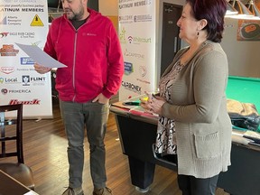 The new chamber vice president, Travis Golby, was sworn in by Mayerthorpe Mayor Janet Jabush in January.