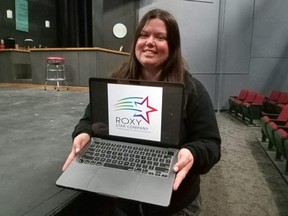 Roxy Star Company co-ordinator Lacey Mooney shows the logo for the Roxy Star Company, a theatre arts program for adults living with complex needs. The program starts up March 9.