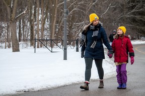 Michelle Ahrens and her daughter Michelle were among hundreds of participants in Saturday's Coldest Night of the Year event in Stratford.