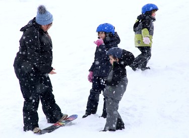 The City of Greater Sudbury hosted Snow Day, a free outdoor family celebration near the Grace Hartman Amphitheatre in Bell Park on Saturday, Feb. 4, 2023. Activities included snowshoeing, skating, snowboarding, tobogganing and more. There was be a warming area and fire pits, free hot chocolate, entertainment and change tables and nursing stations for families with babies and young children. Transportation to Bell Park was free of charge aboard Greater Sudbury Transit. Free helmets and equipment for activities were also available for loan. Meals and snacks were available for purchase from food vendors. Ben Leeson/The Sudbury Star/Postmedia Network