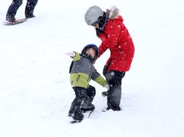 The City of Greater Sudbury hosted Snow Day, a free outdoor family celebration near the Grace Hartman Amphitheatre in Bell Park on Saturday, Feb. 4, 2023. Activities included snowshoeing, skating, snowboarding, tobogganing and more. There was be a warming area and fire pits, free hot chocolate, entertainment and change tables and nursing stations for families with babies and young children. Transportation to Bell Park was free of charge aboard Greater Sudbury Transit. Free helmets and equipment for activities were also available for loan. Meals and snacks were available for purchase from food vendors. Ben Leeson/The Sudbury Star/Postmedia Network