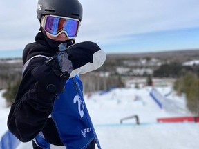 Jacob Durepos competed in Big Air and Freestyle Slopestyle skiing at the Canada Winter Games this week. (SUBMITTED)