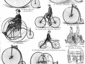 In March 1869, the velocipede, the latest wonder in locomotion made its first appearance in Chatham.