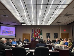 Cornwall city council meeting in council chambers
