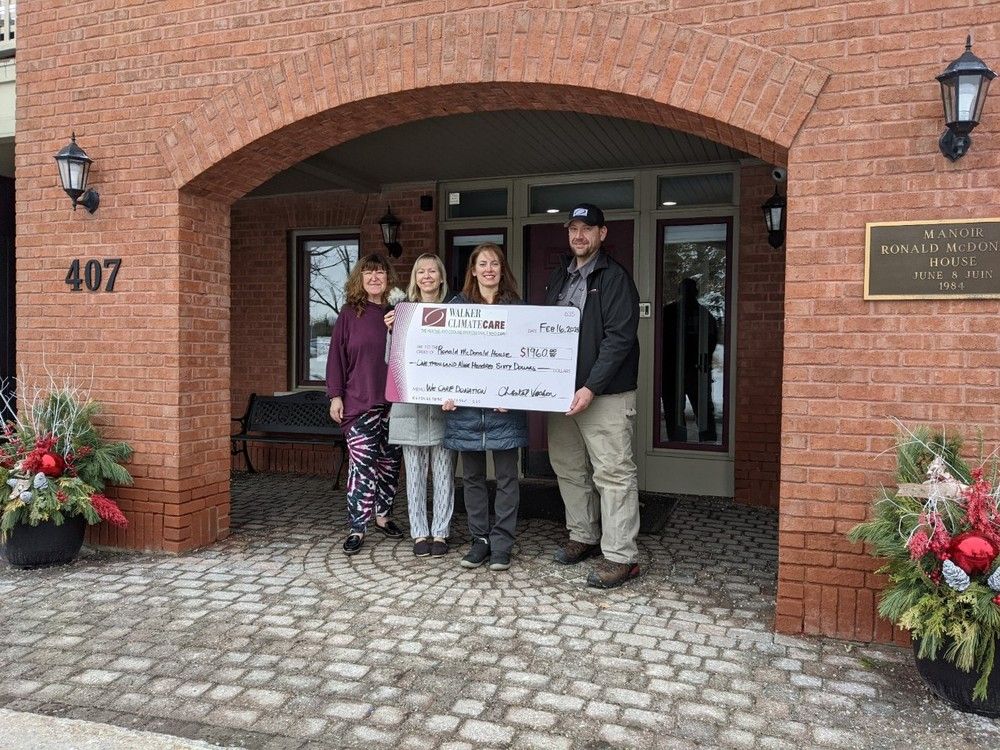 Walker ClimateCare donates to Ronald McDonald House Cornwall StandardFreeholder