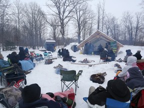 Two dozen committed fans braved the bitter cold for the inaugural outdoor Snow Moon Festival at Wintergreen Studios in South Frontenac on Saturday, Feb. 4, 2023.