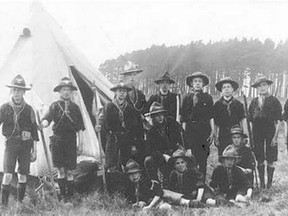 Scouts at camp in the early years.
Photo courtesy of Ken Dunsmore