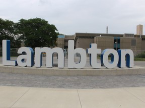 This sign greets visitors to the Lambton College campus in Sarnia. (File photo/The Observer)