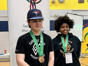 Garage Gym Weightlifting's Joshua MacLachlan and Shoshanna Rogan earned bronze medals during the 2023 Ontario Winter Games, which took place in Renfrew County.
Handout/Sarnia This Week