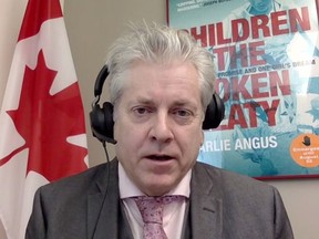 MP Charlie Angus (NDP – Timmins-James Bay), seen here during a virtual press conference held Monday, spoke of the need for improved fire protection services on First Nations. In the wake of a fatal fire in Peawanuck on Saturday, Angus said it's clear Indigenous Services Canada isn't doing enough.

Screenshot