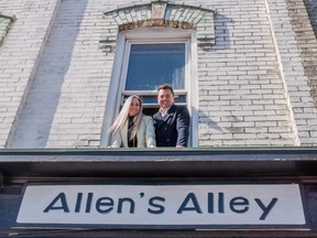 Stratford real estate investors Geoffrey and Rebecca Cheney have applied for funds from city hall to renovate a heritage building on Wellington Street that's more than a century old.  The couple are planning to create over a dozen residential apartment units and a new office for their real estate group.  (Chris Montanini/Stratford Beacon Herald)