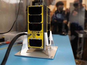 About the size of a loaf of bread, the NEUDOSE satellite contains an instrument to measure space radiation dose and type.