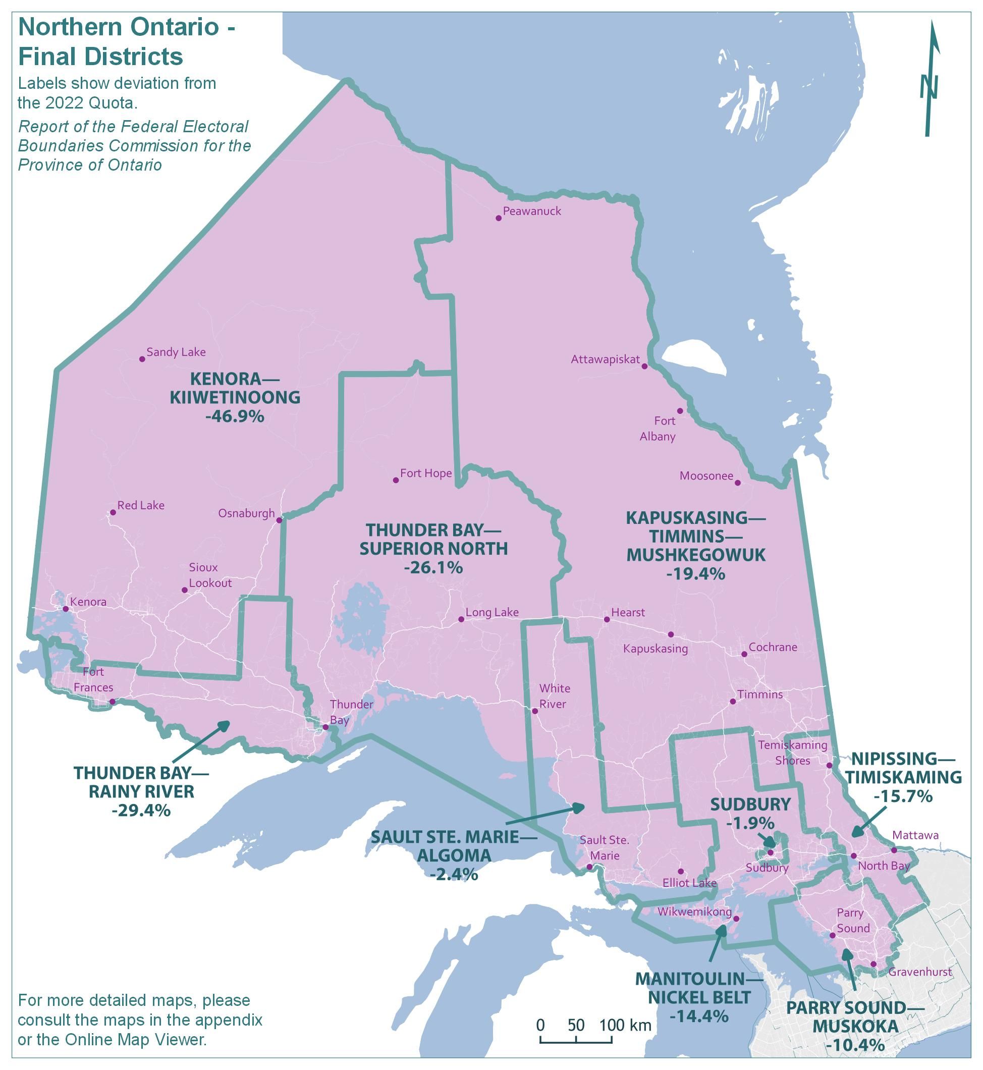 Electoral boundary commission redraws Northern Ontario, subtracting one ...