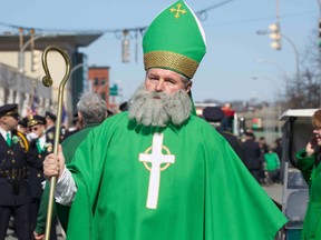 St. Patrick, the patron saint of Ireland, is portrayed in the annual parade in his honour in Syracuse, N.Y. It’s said to be one of the Top 10 St. Patrick’s Day parades in the U.S., drawing 30,000 spectators a year. Postmedia