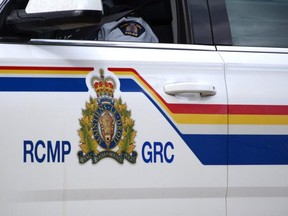 An RCMP vehicle in Fairview, Alta. on Saturday, Aug. 22, 2020.