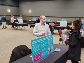 The Chatham-Kent Health Alliance hosts a job fair Tuesday at the John D. Bradley convention centre in Chatham, the first such event for the organization in three years. (Trevor Terfloth/The Daily News)
