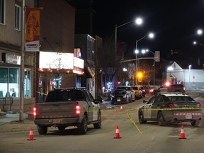 Second Street South was closed off from Ne-Chee to Boreal Sunday evening while police investigated the crime scene.