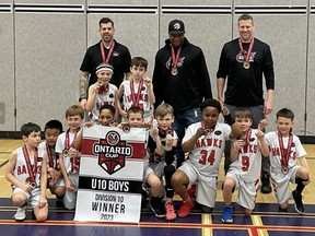 The Brantford CYO Hawks recently won gold at the provincial championship.