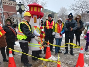 A special ground breaking ceremony was held on March 18 to mark the start of the Queen Street revitalization project. Photo courtesy of the Kincardine & District Chamber of Commerce.