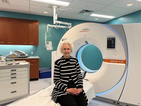 On March 20, Beryl Davies received a CT scan in her hometown of Kincardine marking the successful launch of the service at the hospital location. Supplied photo.