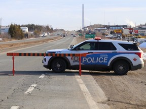 MR 55 between Copper Cliff and Lively was closed to traffic Tuesday morning as police responded to a crash involving a vehicle and transport. A 47-year-old woman sadly died as a result of the collision.