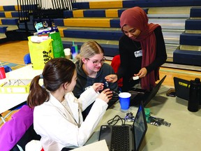West Haven Public School students participate in the fourth annual Girls in STEM Day, March 16. (BGSD)