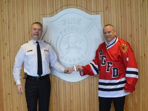 From right, Supt. Shaun Wright and Fire Chief Cliff Warner.
