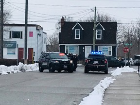 Brantford police officers responded to a disturbance on Charing Cross Street on Sunday afternoon.